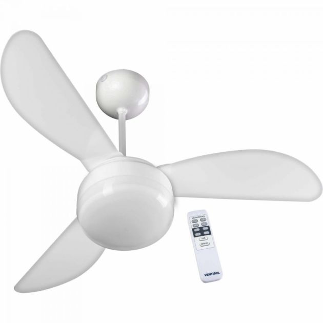 Ventilador de Teto 3 Pás 127V Branco com Controle Remoto FENIX VENTISOL